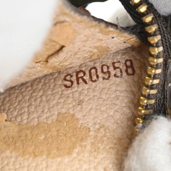 LOUIS VUITTON Logo BUCKET PM Pouch Bag Monogram Leather Brown France 05KA809 - Picture 12 of 16